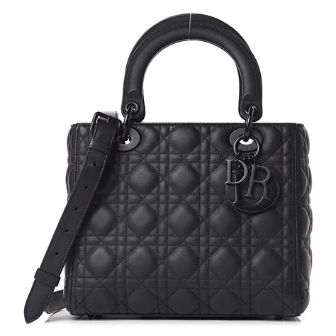 lady dior medium ultra matte|black matte lady dior bag.